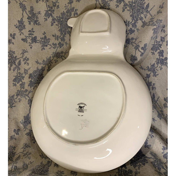 Pier 1 Imports Hand-Painted 17.5" Snowman Serving Tray SNOWBALL - Picture 3 of 5